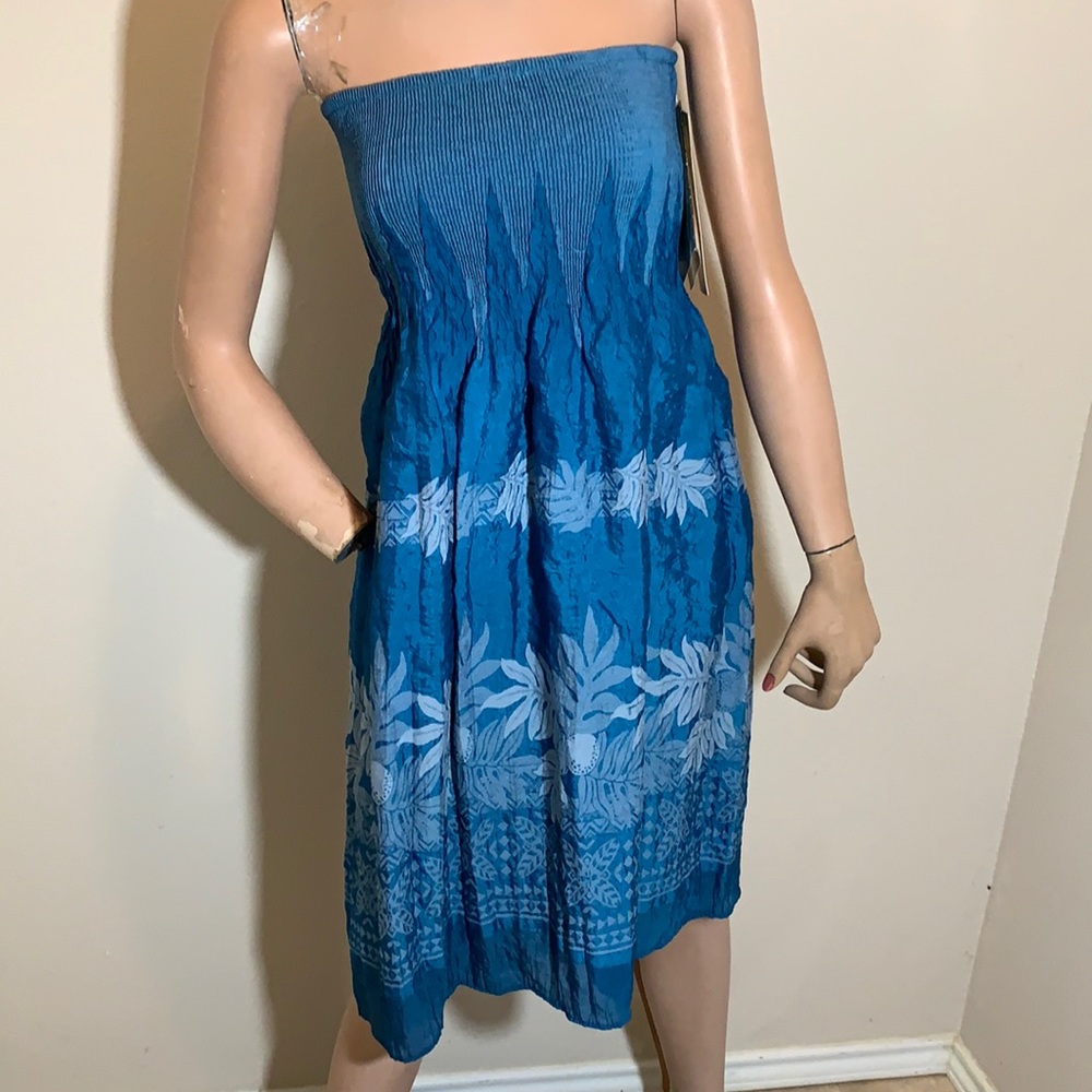 Lapis Strapless Dress, NWT